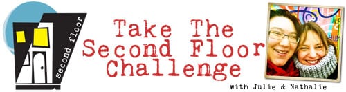 Logo for "second floor" and then the words "Take the Second Floor Challenge" and then a picture of Julie and Nathalie.