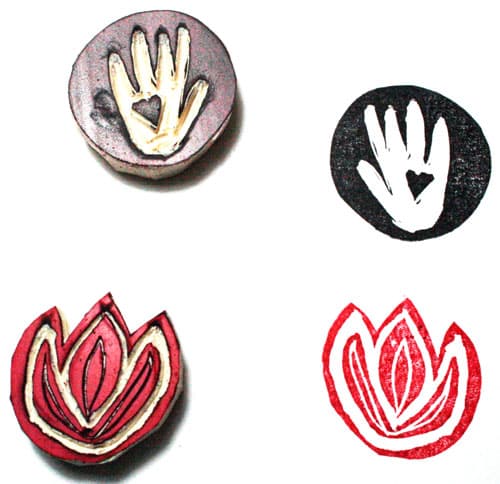 hand carved stamps
